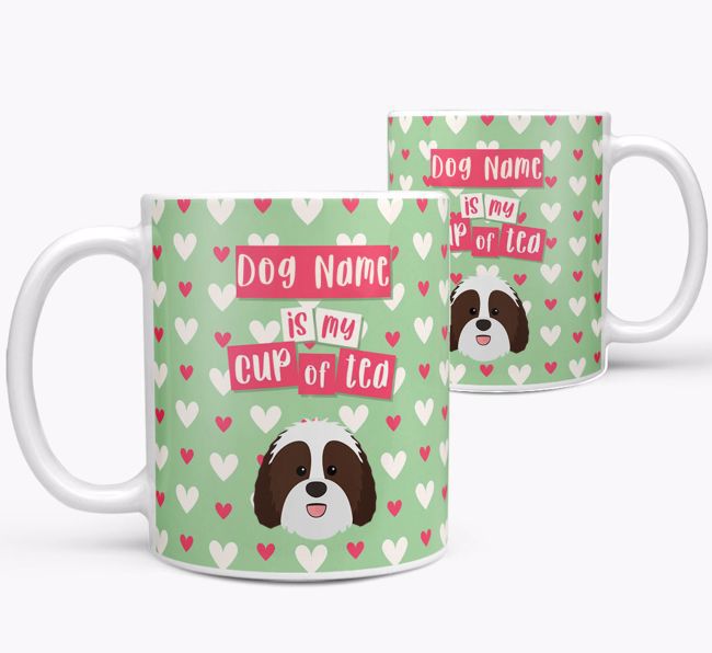 Personalised {breedFullName} '{dogsName} is my Cup of Tea' Mug